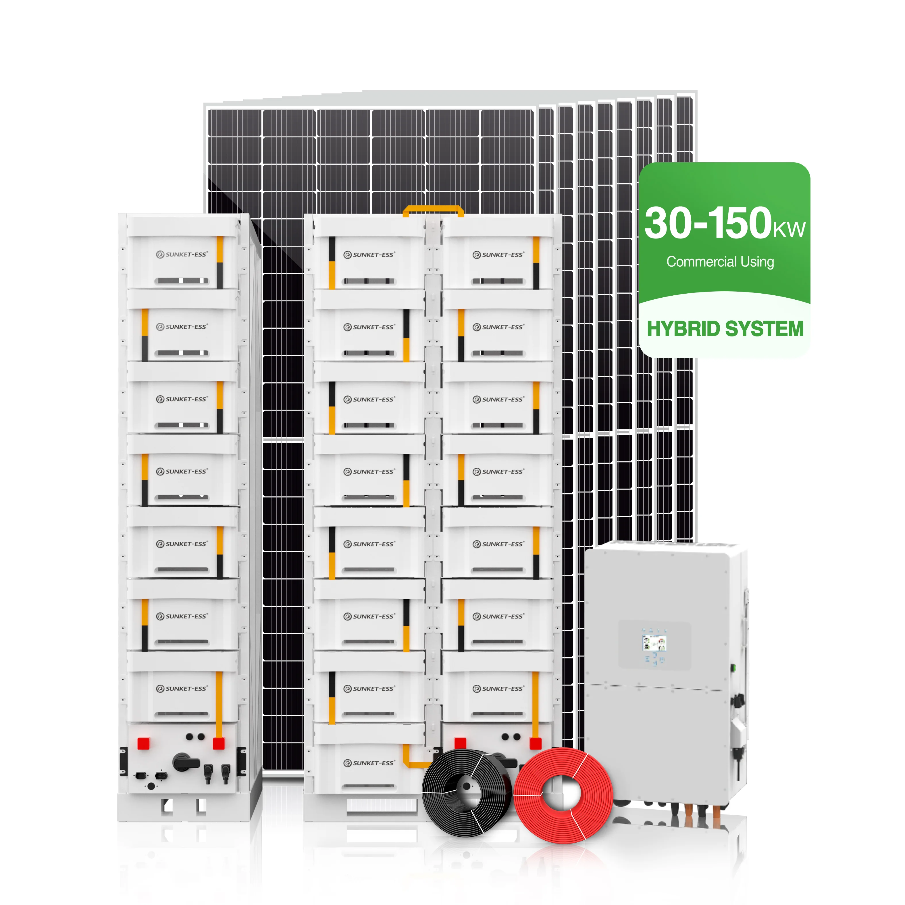 Commercial Hybrid 150kw-500kw Solar Energy System With All-In-One Storage LIFEPo4 Battery CE Certified Competitive Price List