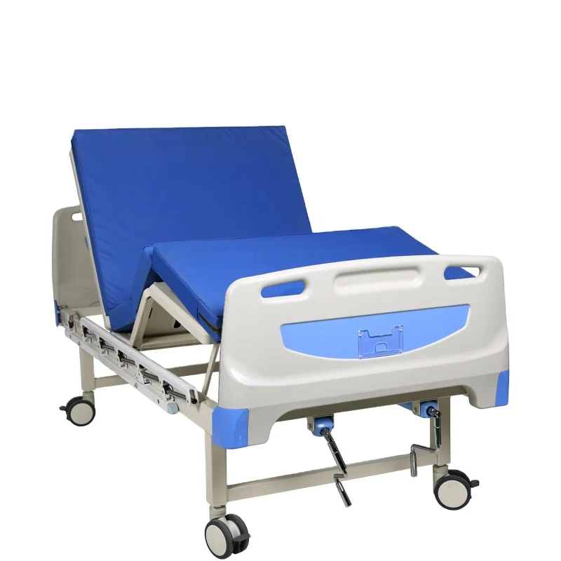 Manual 2 Crank Medical Hospital Beds for Clinic Patient Not Used Hospital Bed With Passive Slow Descending Dining Table