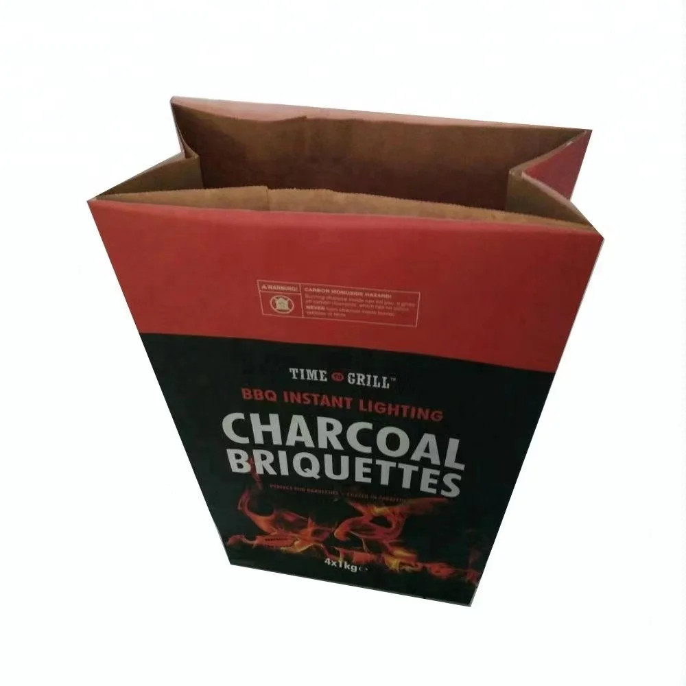 Charcoal bags 3kg 4kg 5kg 10liters charcoal paper bag for charcoal packaging bags