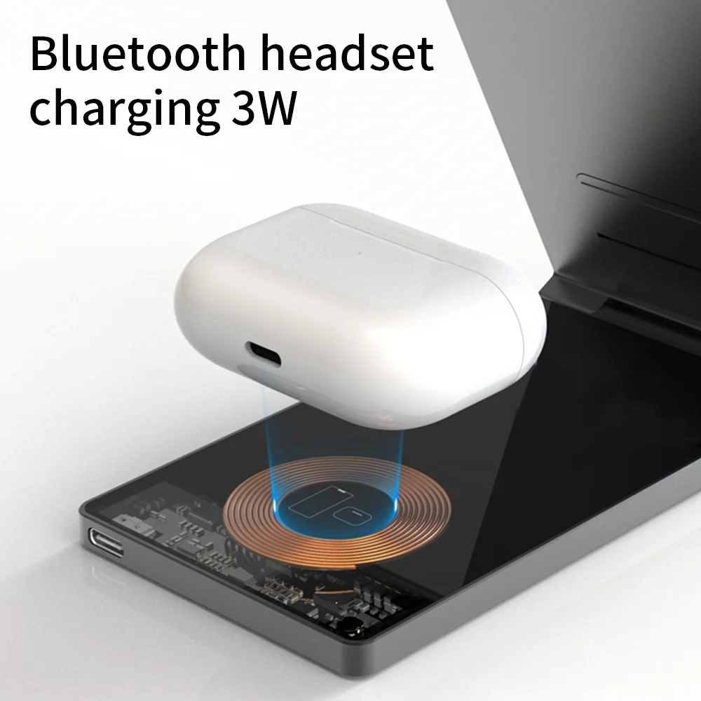 2023 Top Seller Wholesale T3 Ce Rohs Fcc Qi 3in1 Wireless Charger 3 In 1 For Samsung / Iphone