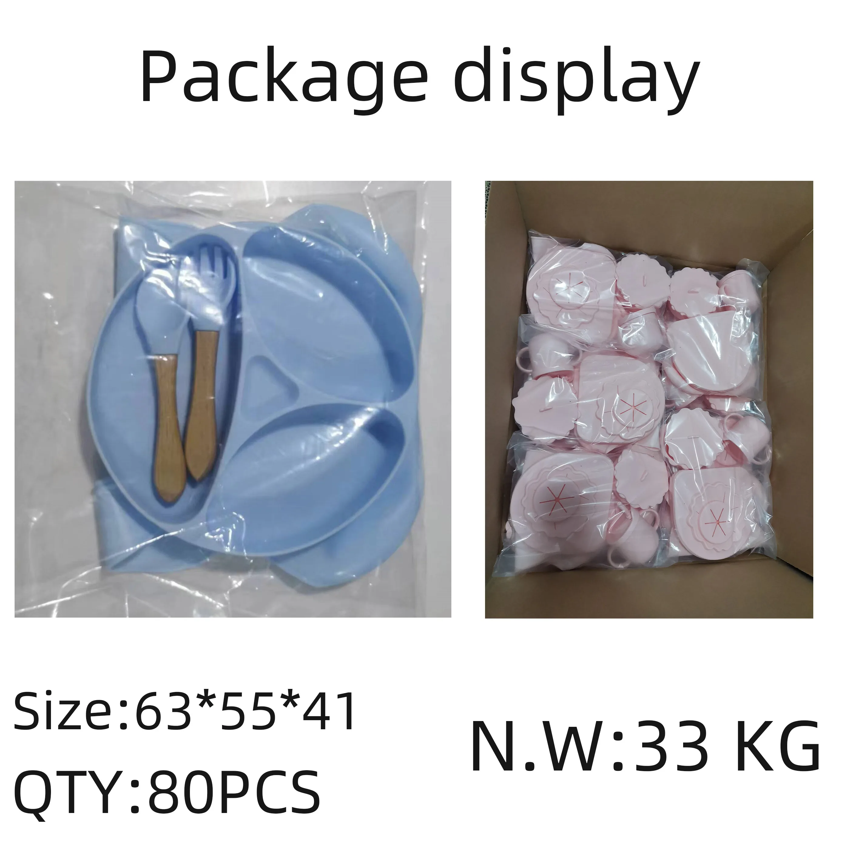 The hot-selling baby independent meal necessary plate bib spork spoon set baby food grade silica gel feeding tableware set
