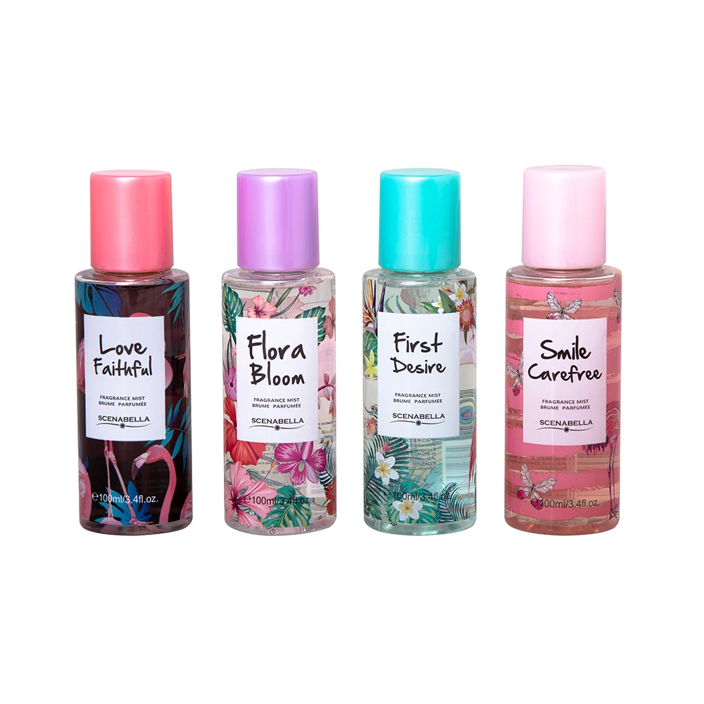 Love Faithful Flora Bloom First Desire Smile Carefree fragance mist body spray Mini Travel Sport Body Mist 100ml 3.4OZ  SG0028