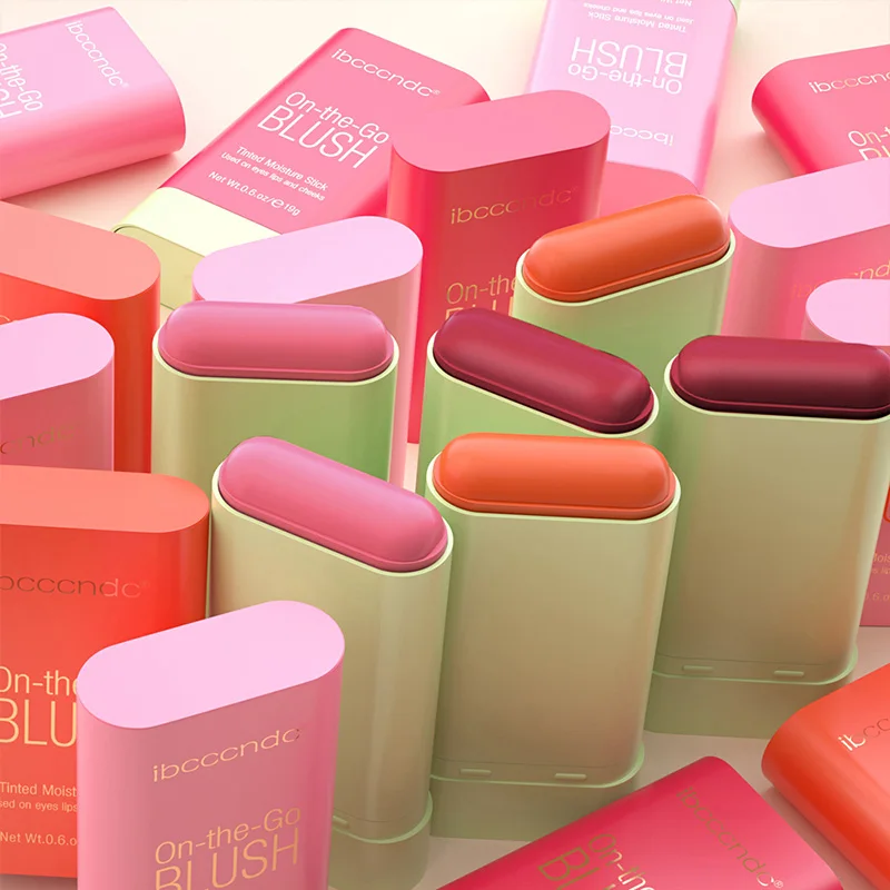 Waterproof Sweatproof Liquid Blush Stick Private Label High Pigment Luxury Cream Vegan Makeup Blush Box