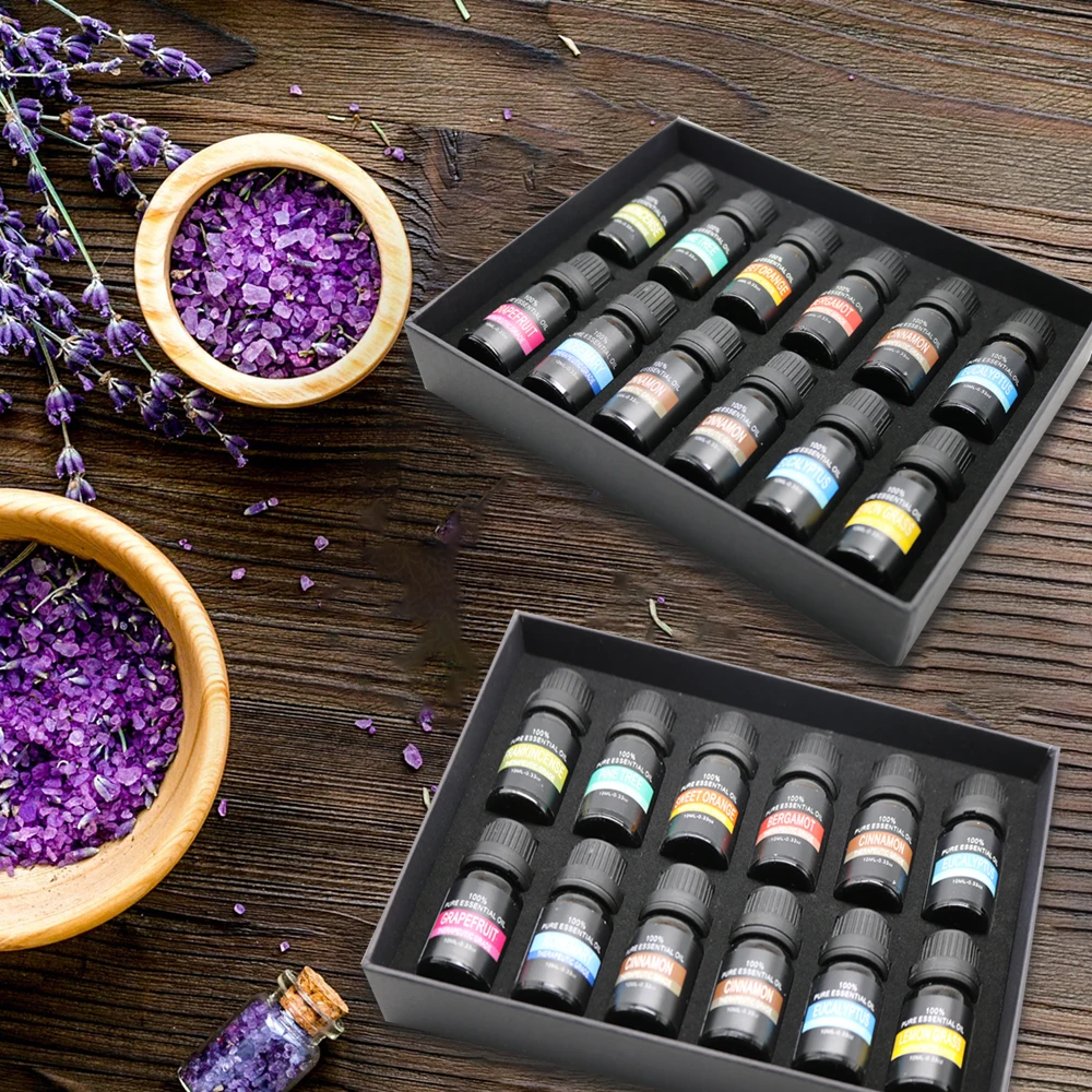 Essential Oils Set - Top 12 scents for Diffusers, Home Care, Candle Making Scents, Fragrance, Aromatherapy, Humidifiers, Gifts