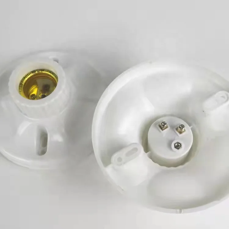 energy saving Bulb Holder Plastic Lamp Holder adapter E27 square round porcelain Light Socket lamp base ceiling Light fixture