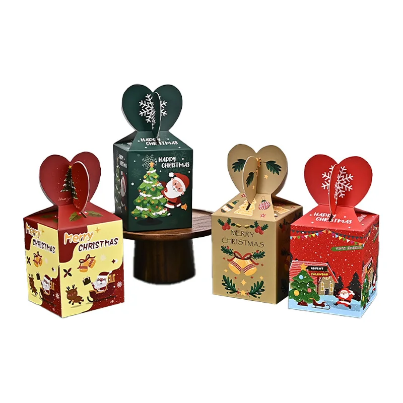 Christmas Apple box Christmas packing box cowhide white cardboard Pingan fruit Packaging box customization