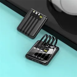 Factory selling portable High Capacity Phone Power Bank Mini built in cables 20000mah Fast Charging Powerbank