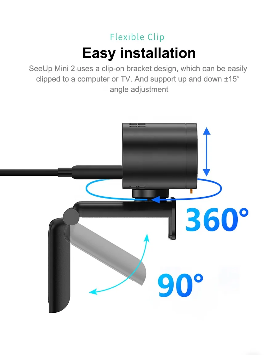 Wedoinnov SEEUPMINI2 портативный USB Plug and Play 2k веб-камера 1080p Full HD видеоконференции