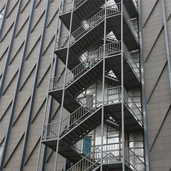 metal frame staircase with steel tread stairs