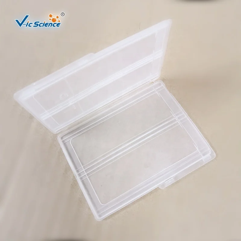 
Plastic microscope slides storage case small plastic prepared slides box 