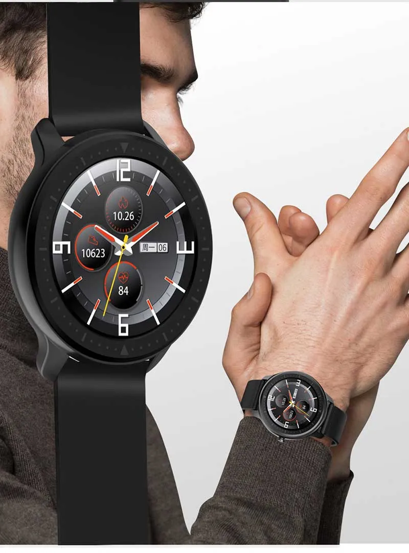 2021 Multiple Watch Face Best Power Saving Round Touch Screen Clock Watch Gold Relogio P70 Smart Band for Lady Men Elderly