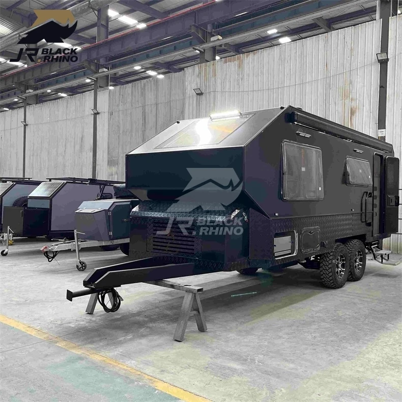 19Ft Popular Pop Top Overland 1 Year Mini Camper Caravan 19 Ft Off Road Camper Caravan Travel Trailer With Electric Brake