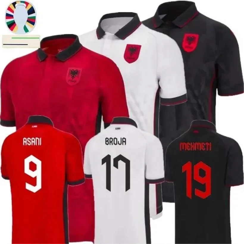 Футбольная майка Albania BROJA ASANI DJIMSITI 2024 евро Кубок острова Национальная сборная домашняя футбольная