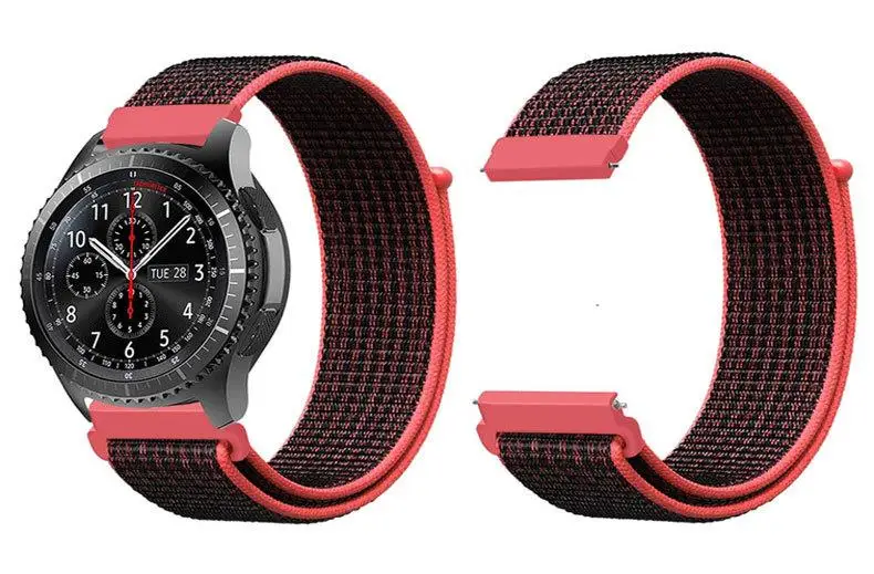 40 Colors for Samsung Galaxy Nylon Strap 22 mm Smart Watch 20 mm Garmin amazfit for Huawei gt2 pro nylon loopback strap