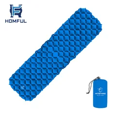 HOMFUL ultralight camping pad inflatable sleeping mat with pillow attached