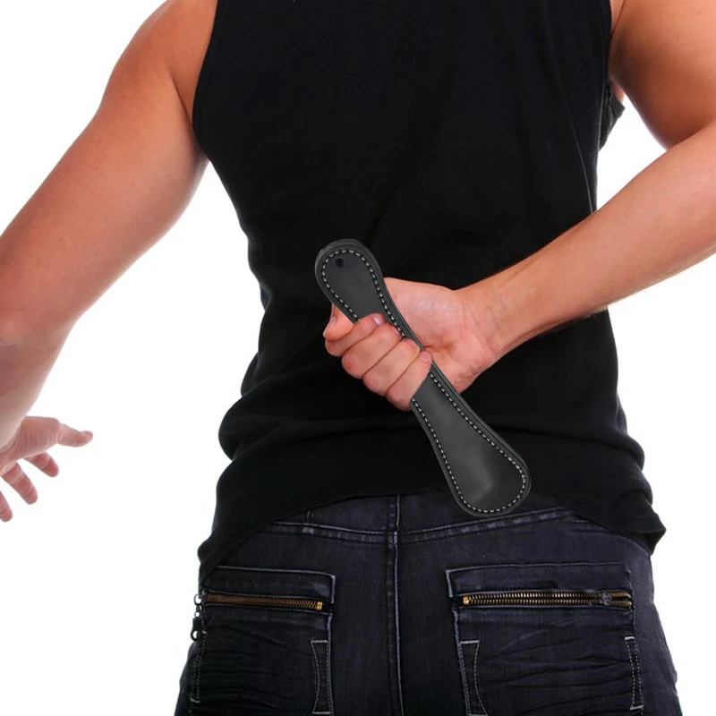 Boston Leather Racket Multi-function Self-defense Cowhide Racket Contains Lead Block Portable Tactical Self-defense Tool