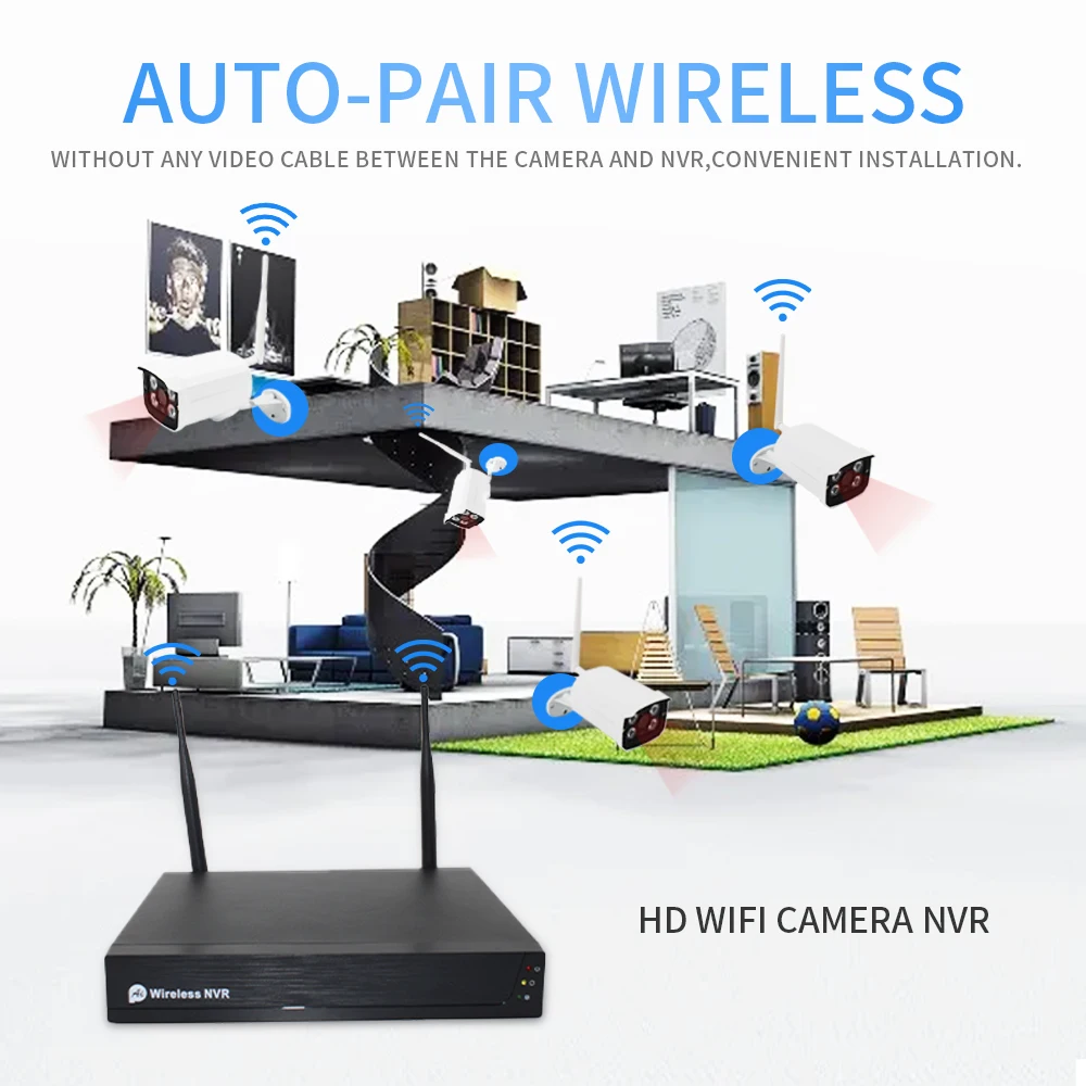 8ch wifi nvr kit APP 1080p wireless cctv security camera system  8CH cctv camera system