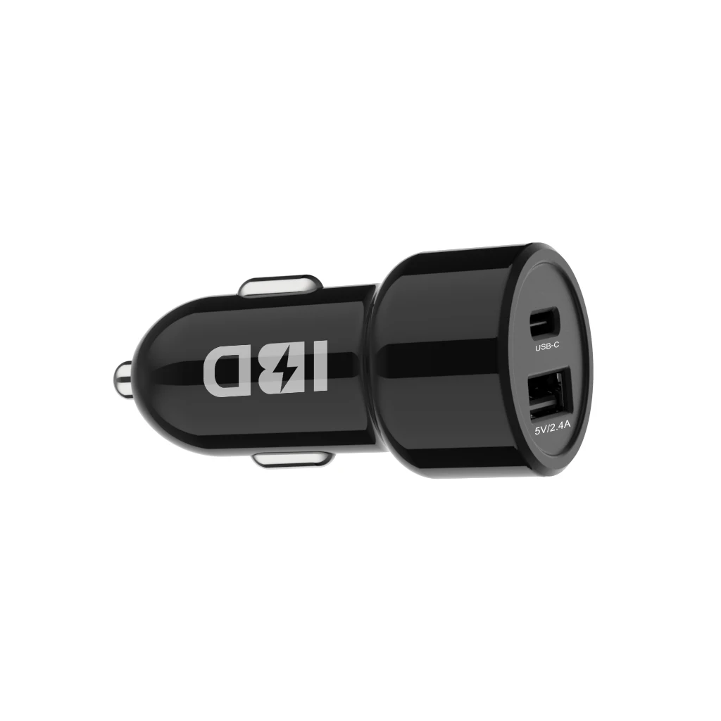 Super speed 5v 3a type C mobile phone car charger 4pin 2-port for digital camera