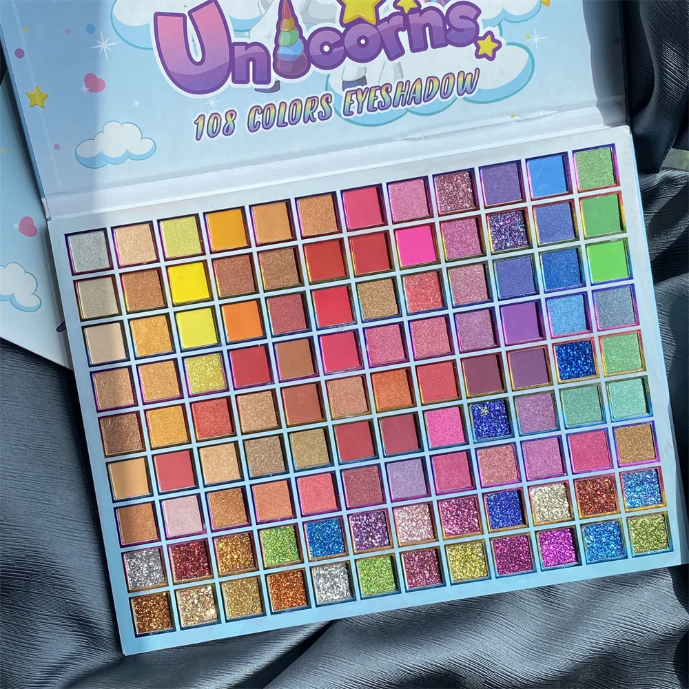 108 colors Pony Hot Sell Shimmer Matte Glitter high pigmented eye shadow palette best quality sombras para ojos al por mayor