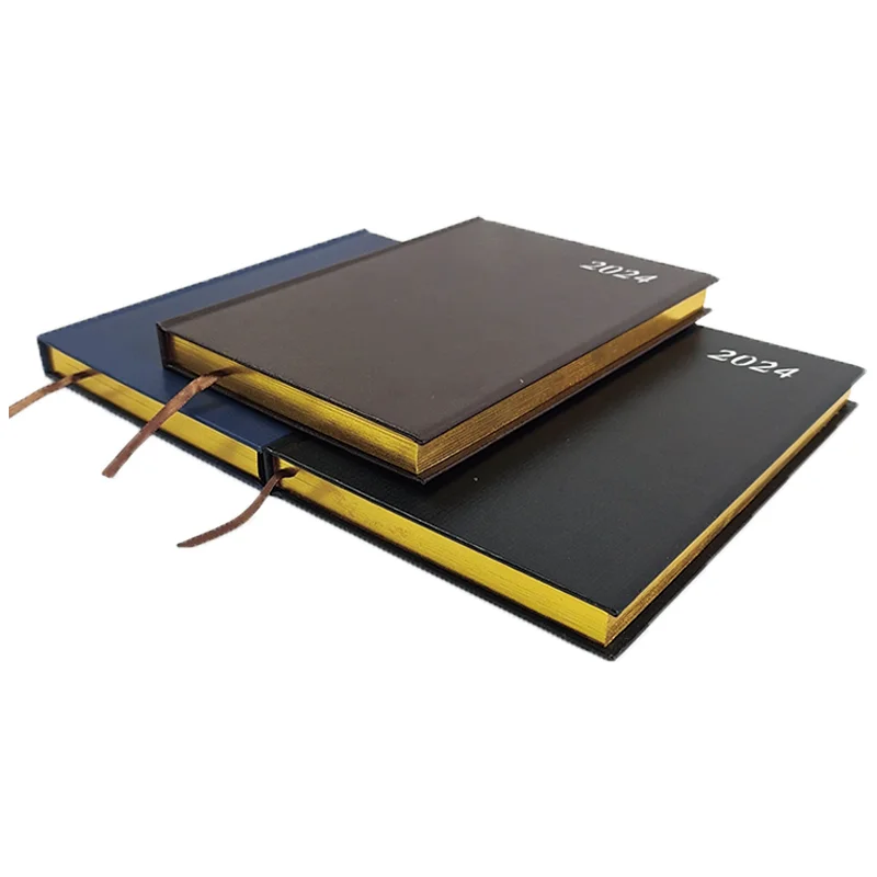 Custom logo 2024 Hardcover A5 Paper Note Book Diary Journal Agenda Daily Weekly Monthly Organizer Planner Notebook