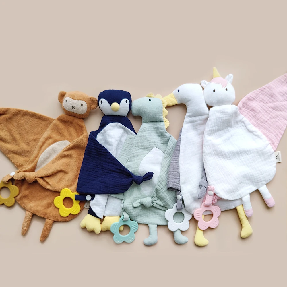 Wholesale Hot Sale Plush Animal Baby Security Blanket Loveys for Babies Soft Blanket Toy Comforter Security Blanket