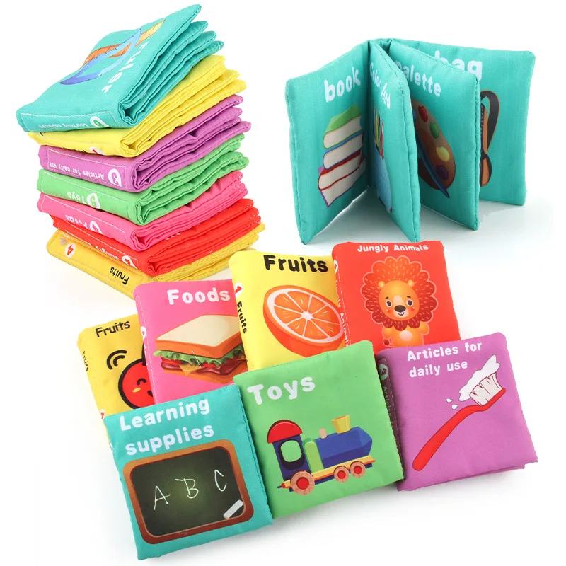 Baby Cloth Book Soft Washable Early Learning Learning Reading Cognize Intelligence Development Puzzle Cloth Book Gifts Drop Ship