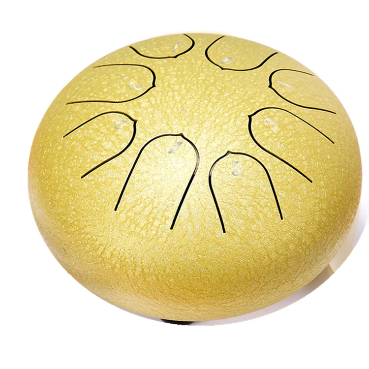 
6 Inch 8 Note Percussion Instrument Lotus Hand Pan Drum with Drum Mallets Carry B Steel Tongue Drum 