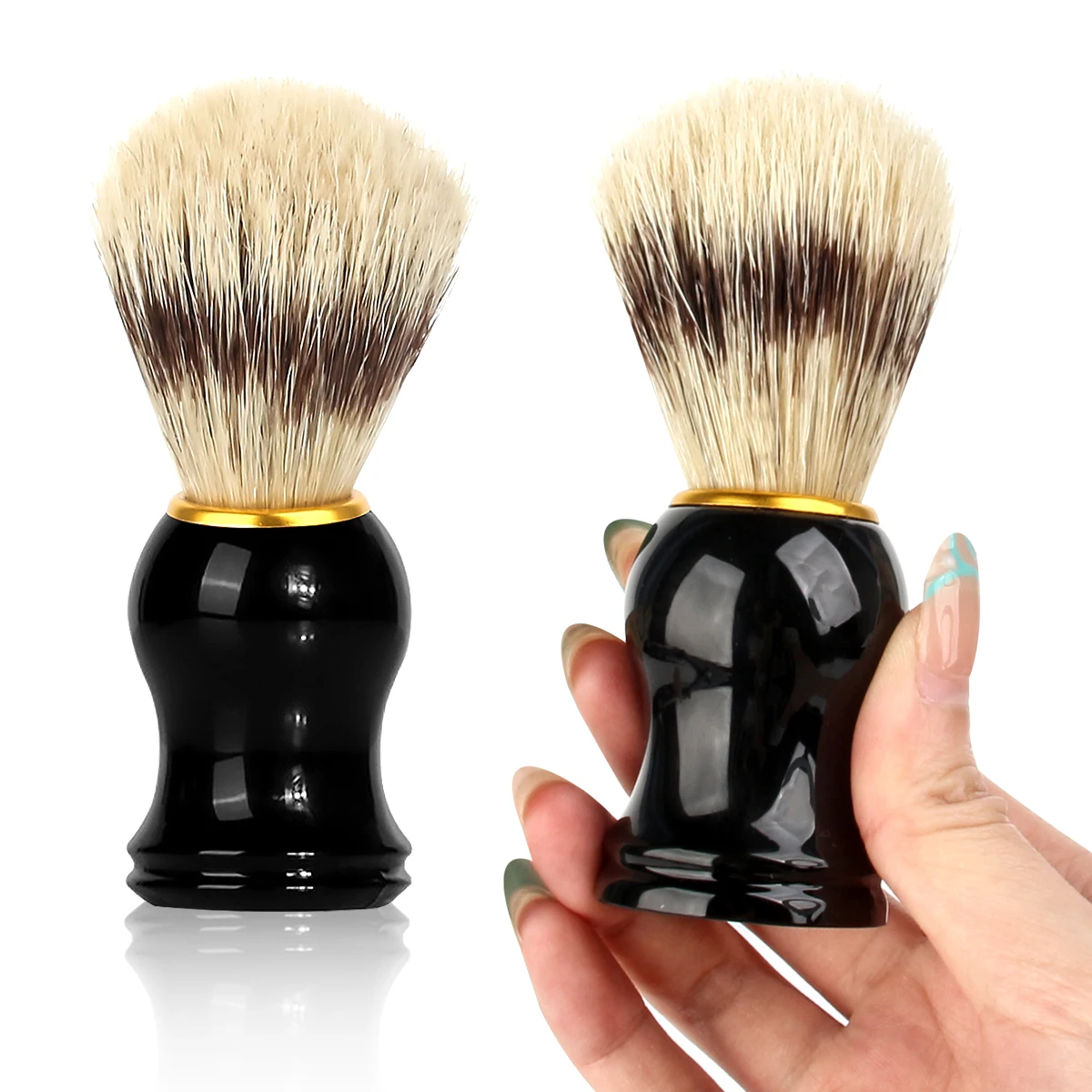 Spray paint nylon soft hair beard brush shaving soap cream foam hair broken brush men facial shaving brush