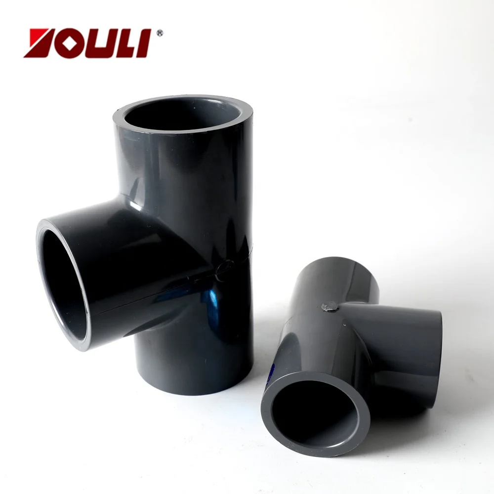 Plastic Equal Pipe Tee Fitting ASTM DIM Standard CORZAN CPVC/UPVC TEE