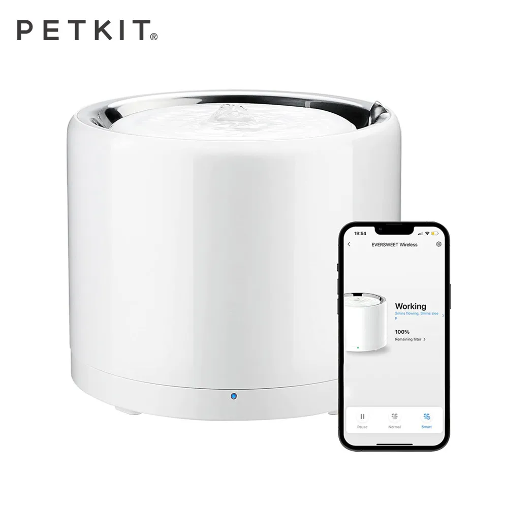 PETKIT EVERSWEET Wireless SUS304 Smart Pet water Dispenser with APP Monitoring Remain Water and Filter status