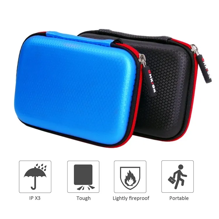 Custom data cable portable accessory storage box EVA hard disk case bag Protection Hard Carrying Travel for SSD Cables bag