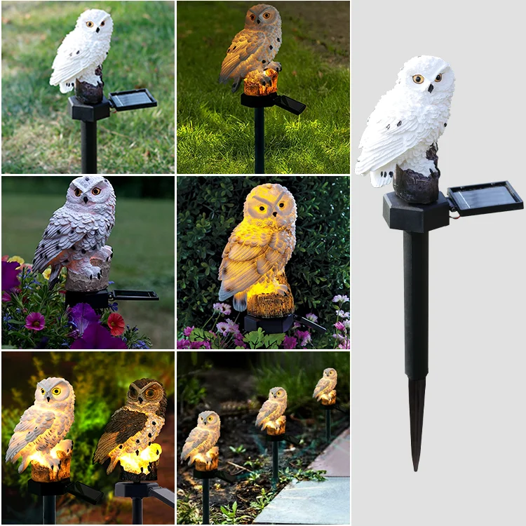 Support ODM/OEM Customize Solar Lights Outdoor Garden Lamp Waterproof Owl Solar Power Light Lamp