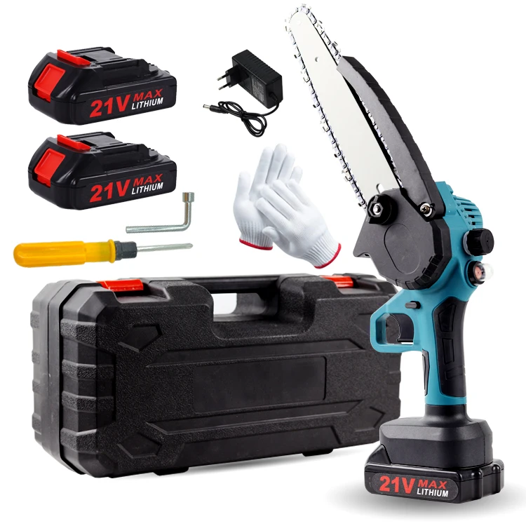 CE Approved 21V 6inch Bar Electric Cordless Mini Chainsaw Battery Lithium Portable ChainSaw Mill