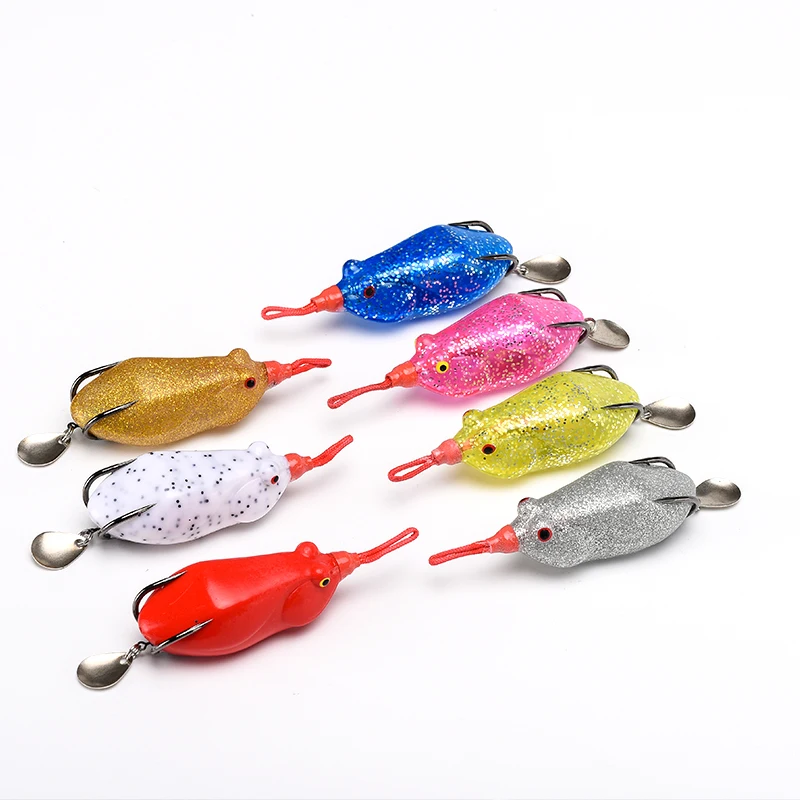 freshwater frog fishing lure handmade high quality soft fishing lure baits with strong pulling force