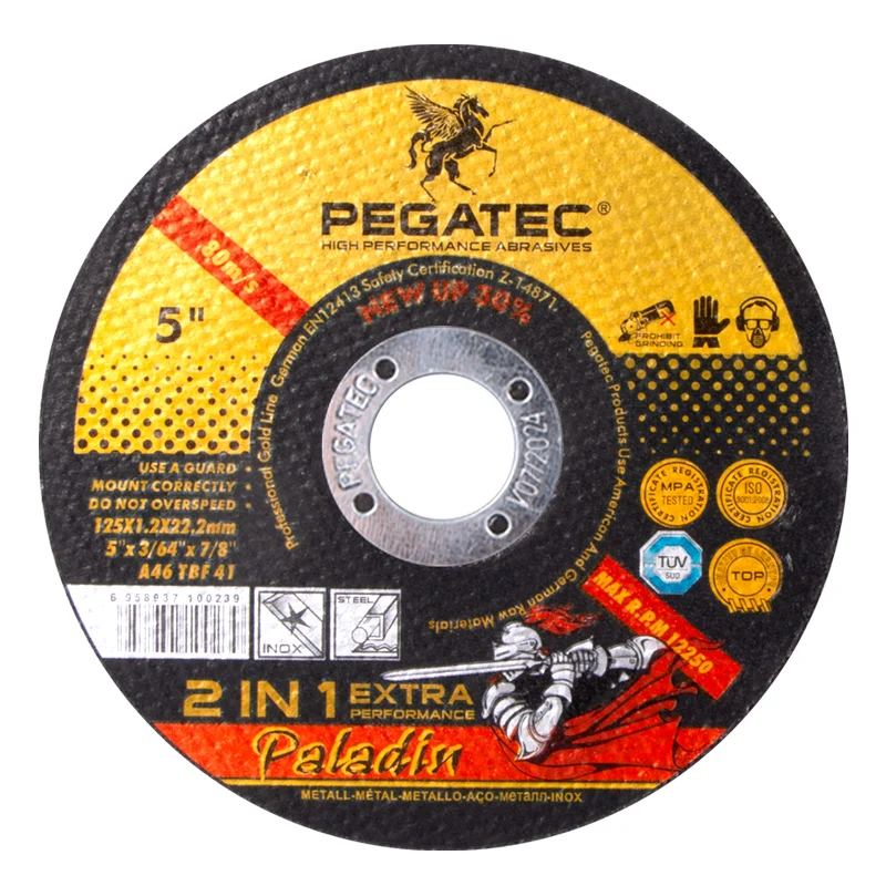 PEGATEC 125X1.2X22mm ultra thin metal cutting off discs