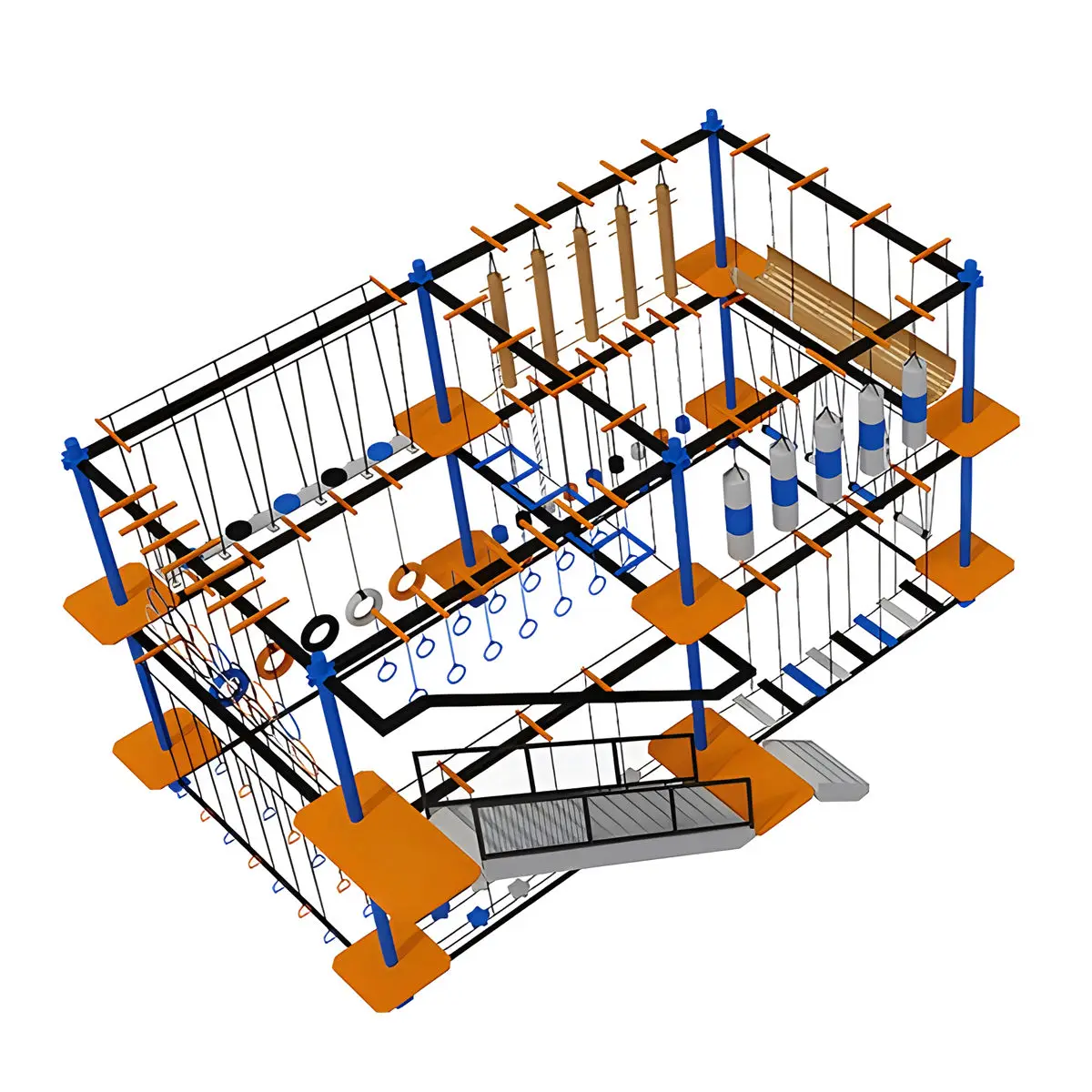 Hot Sale Climbing Courses Adventure Park Equipment Outdoor Indoor Rope Playgrounds For Children And Adult
