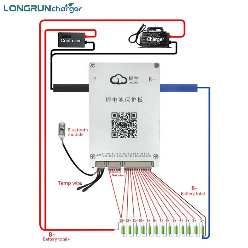 JK 8s 10s 12s 14s 15s LTO LFP Li-ion 40a 60a 80a Smart Battery Protection Board URAT CAN RS485 Optional
