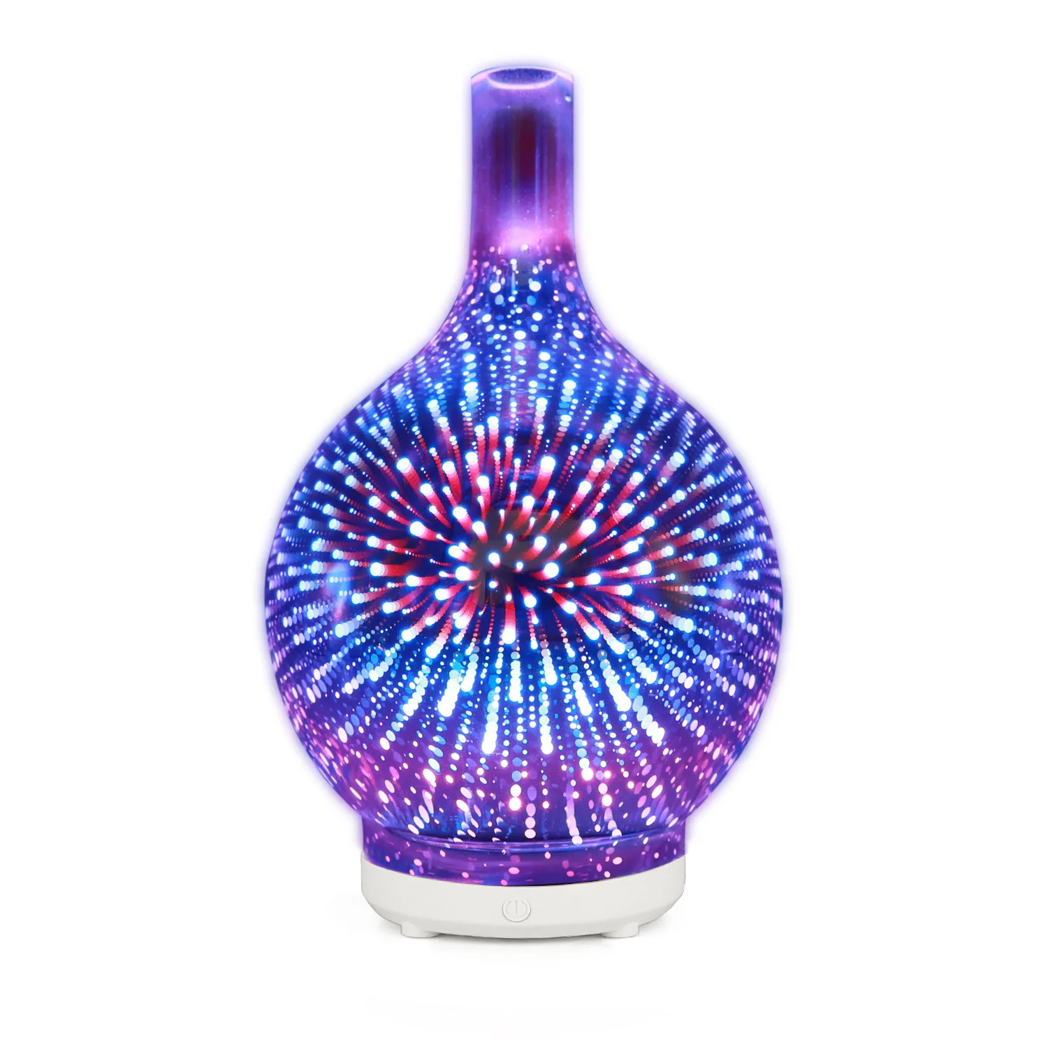 3D lamp glass 100ML diffuseur de parfum LED firework Light mini evaporative personal space air humidifier usb aroma oil diffuser