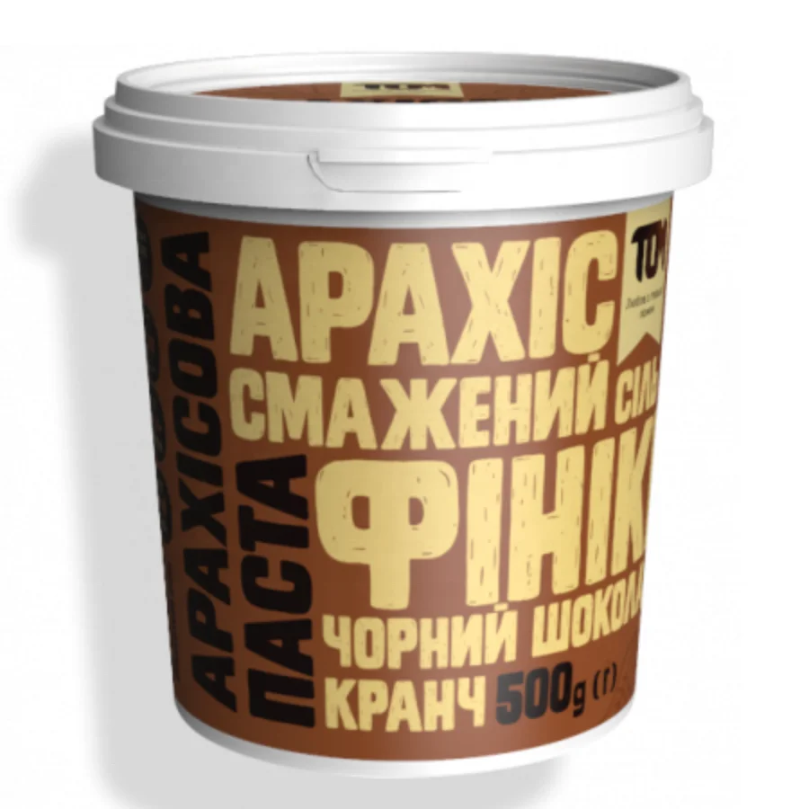 
500ml Natural Jars Paste CRUNCHY WITH DARK CHOCOLATE AND DATES - PEANUT BUTTER 