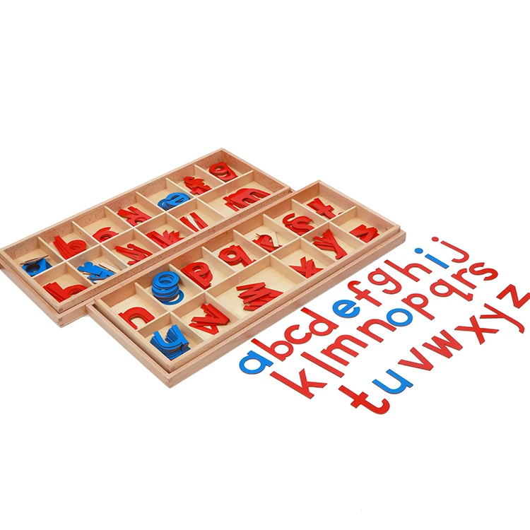 Kids Language Set Wooden Montessori Material Early Childhood Educational Toys Large Arabic Movable Alphabet