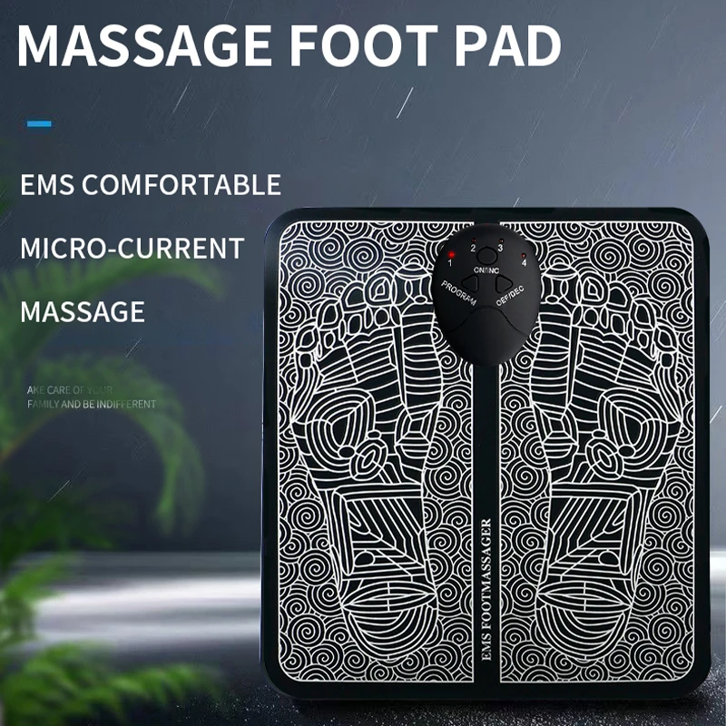 EMS Foot Massager Foldable Pulse Electric Vibration Portable Foot Massage Pad