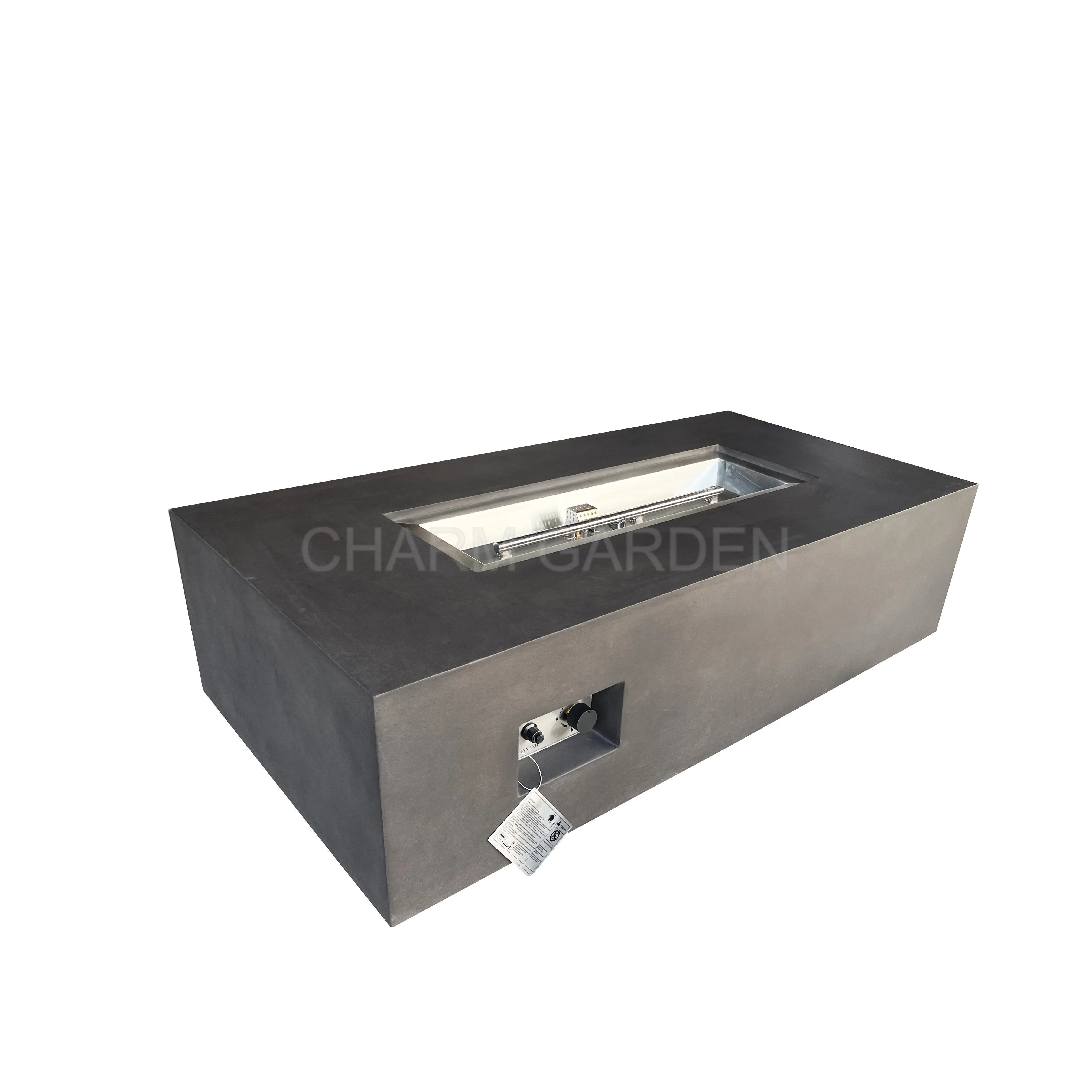 Outdoor Rectangle CRC Gas Fire Pit Direct Manufacturer Sales
