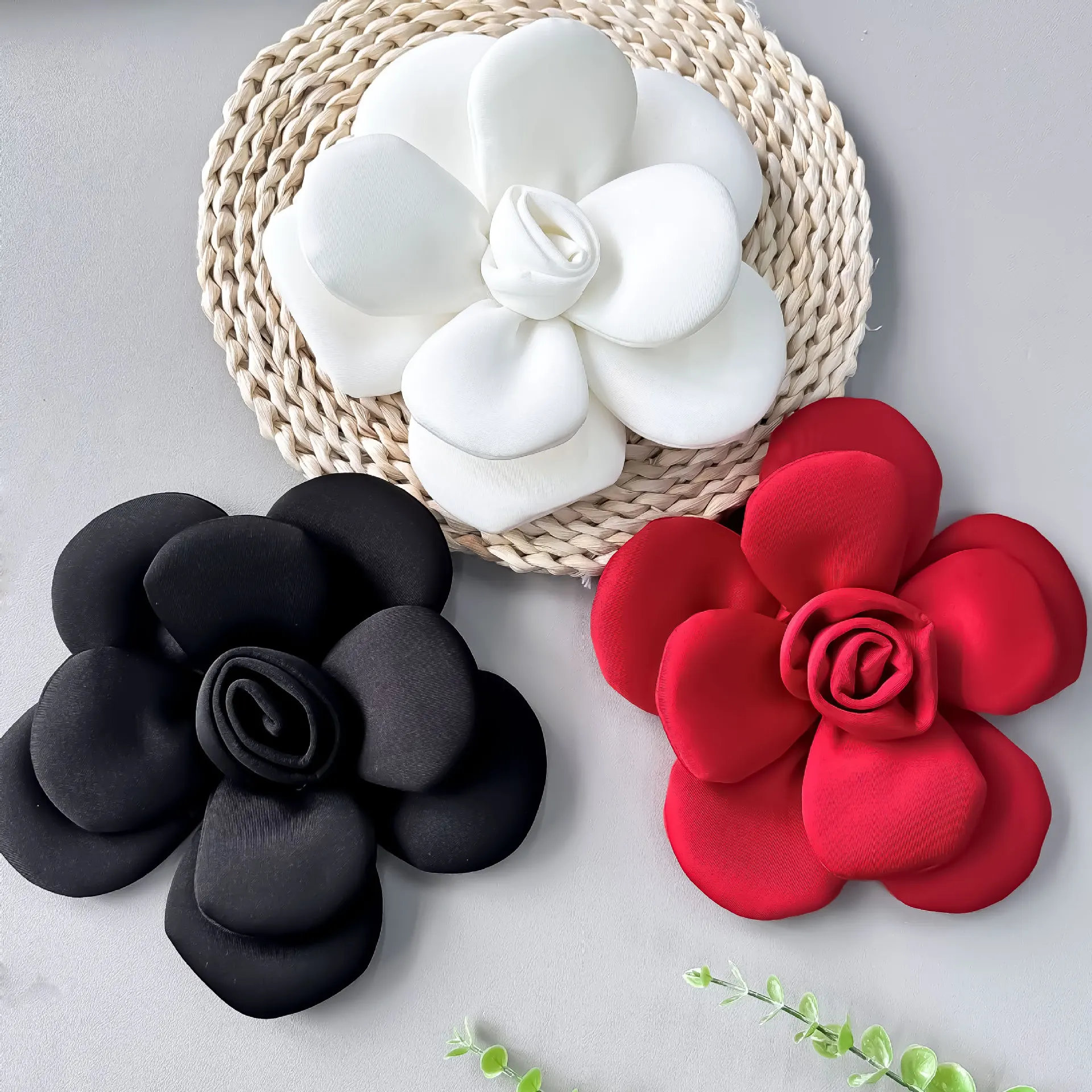 LS007 European American 3d Flower Pin Dress Clothing Accessories Camellia Handmade Petal Decoration Wedding Dress Applique