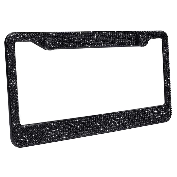 Factory hot Sale Various Custom bling Unique Wholesale rhinestone license plate frame Glass Crystal Plate Diamond
