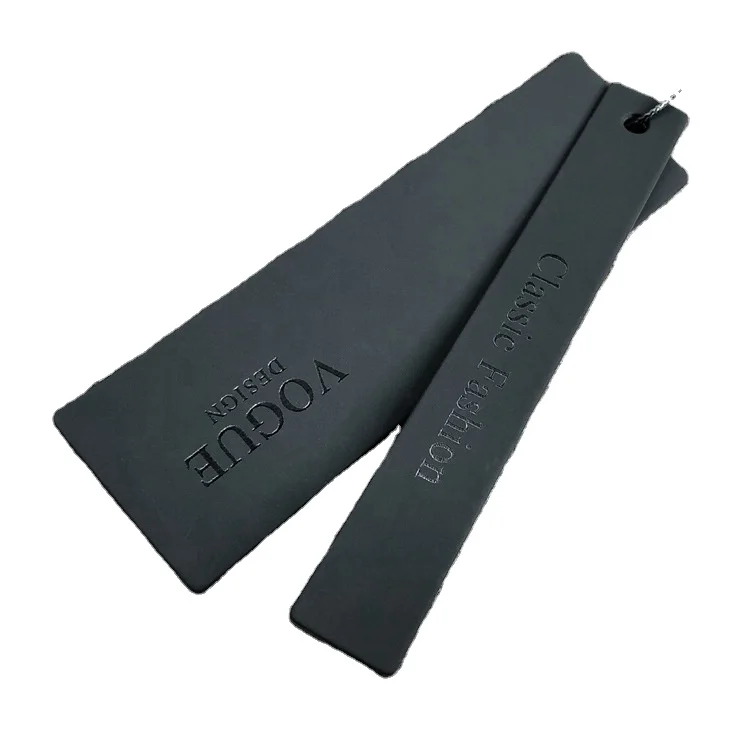 black hang tag for clothing apparel custom logo printed labels cheap