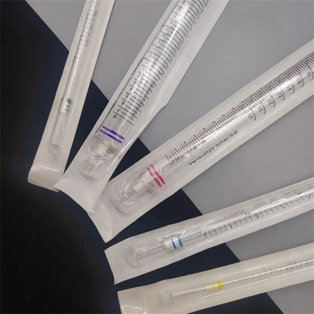 Laboratory Pipette Medical Lab Disposable 1ml 2ml 5ml 10ml Plastic Sterile Serological Pipette