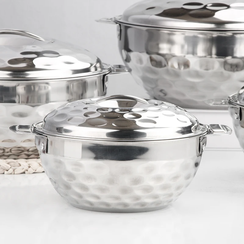 New Modern Induction Cookware Set Casserole Stainless Steel Pan With Lid Steel Hot Pot Insulated Food Warmer Casserole