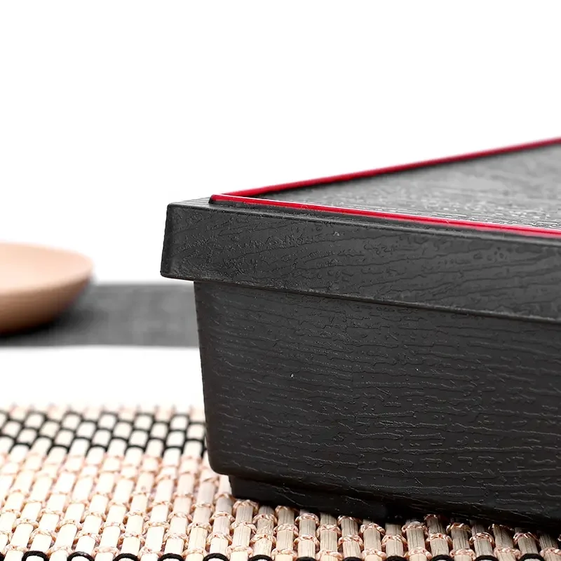 Wholesale Japanese Bento Box Sushi Wooden ABS box Food Container Reusable co Friendly PP School Kids Storage Boxes