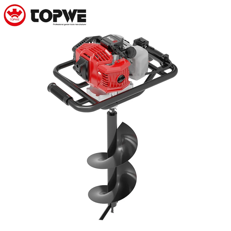 TOPWE Top Ranking Earth Drilling Machine 52cc Earth Drilling Machine 2-stroke Auger For Earth Drilling