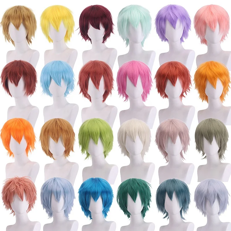 WD01 Party Cosplay Hairpiece Halloween Hair Wigs Short Synthetic Hair